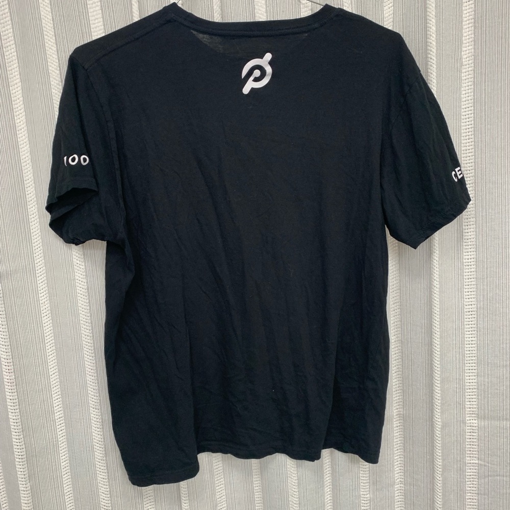 Peloton Unisex Size Large Century Shirt Tee 100 Ride Black Cotton Short Sleeve - Picture 4 of 10